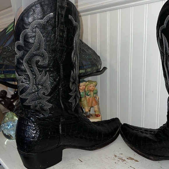 Rodeo black crocodile cowboy western boots size 12 - Picture 7 of 11